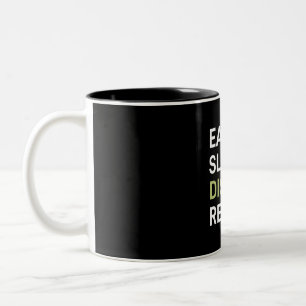 Eat Sleep Disc Golf Repeat Two-Tone Coffee Mug