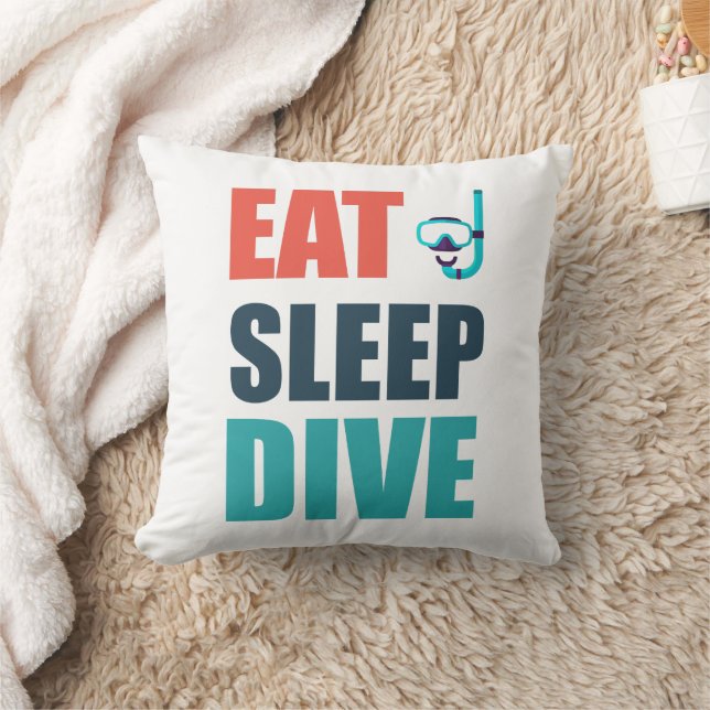 Eat, Sleep, Dive Cushion (Blanket)