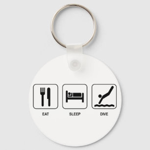 Eat Sleep Dive Keychain
