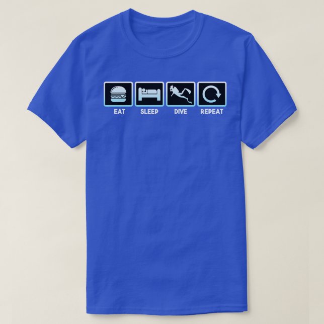 Eat Sleep Dive Repeat T-Shirt (Design Front)