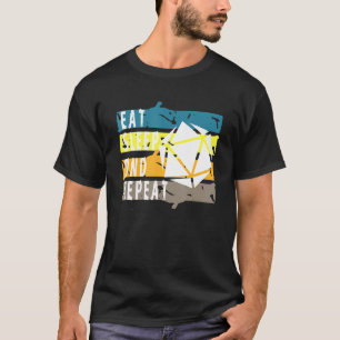 Eat Sleep Dnd Repeat Dice Rpg Nerd Roleplaying Gam T-Shirt