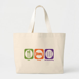 Eat Sleep Do Accounting Large Tote Bag