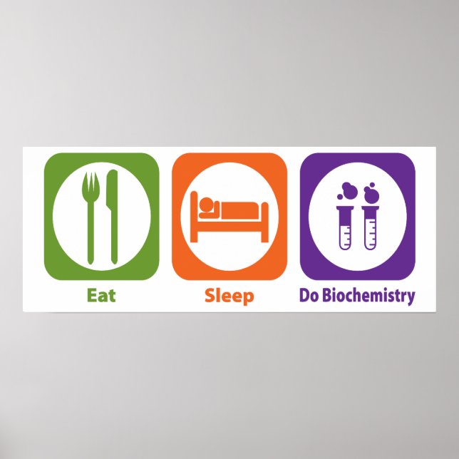 Eat Sleep Do Biochemistry Poster (Front)