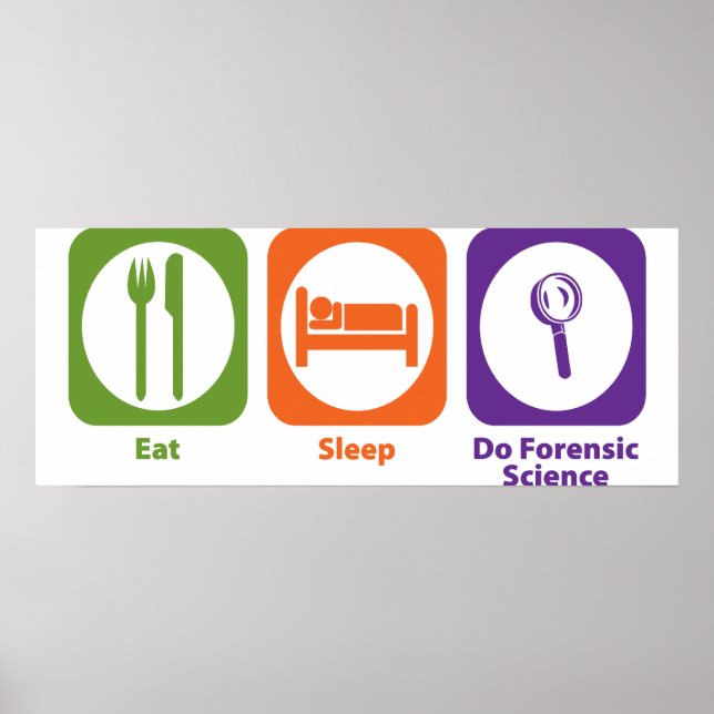 Eat Sleep Do Forensic Science Poster (Front)