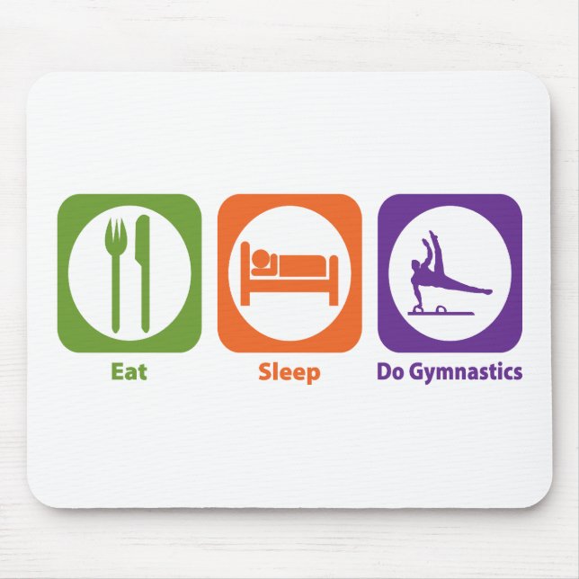 Eat Sleep Do Gymnastics Mouse Mat (Front)
