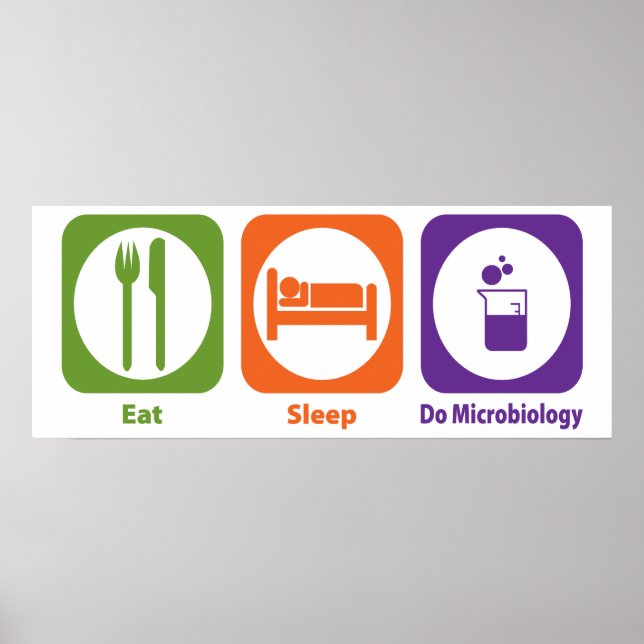Eat Sleep Do Microbiology Poster (Front)