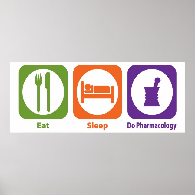 Eat Sleep Do Pharmacology Poster (Front)