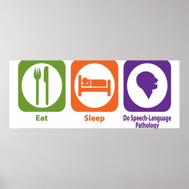 Eat Sleep Do Speech-Language Pathology Poster (Front)
