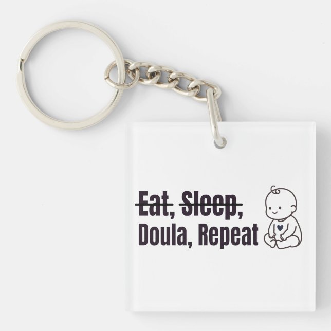 Eat Sleep Doula Key Ring (Front)