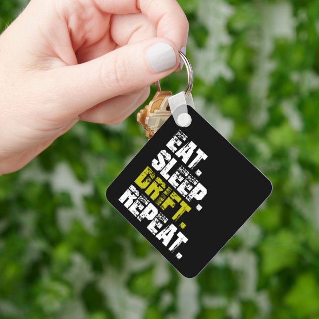 Eat Sleep Drift Repeat - Funny Drifting      Key Ring (Hand)