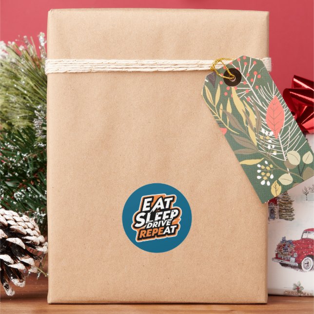 Eat Sleep Drive Repeat Sticker – Racing Car Lover  (Holiday)