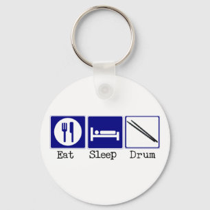 Eat, Sleep, Drum Key Ring