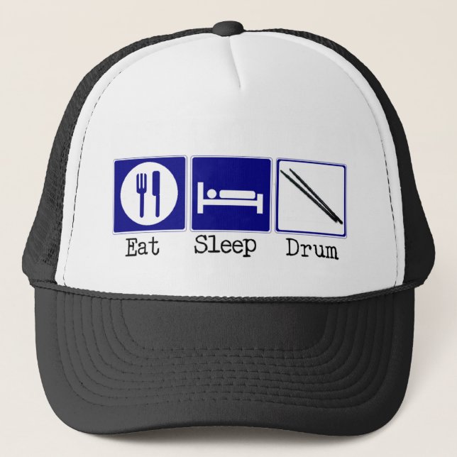 Eat, Sleep, Drum Trucker Hat (Front)