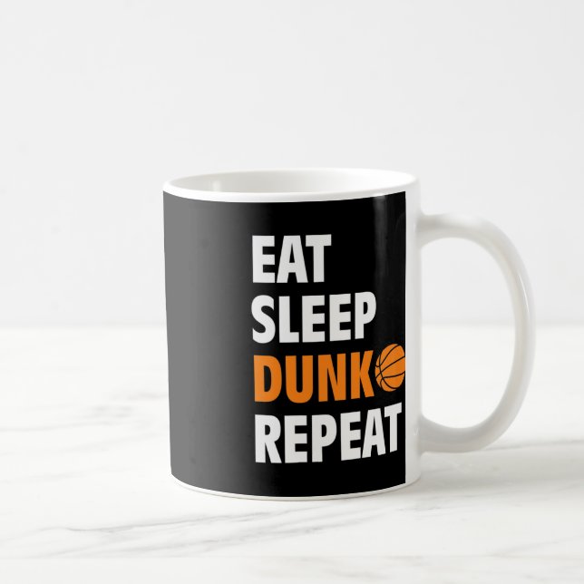 Eat Sleep Dunk Repeat Fun Basketball Bball  Coffee Mug (Right)