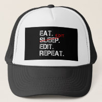 Eat Sleep Edit Repeat funny editor gift