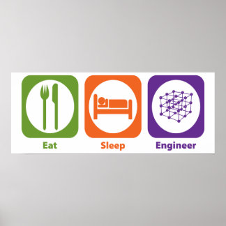 Eat Sleep Engineer Poster
