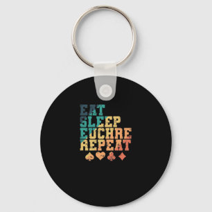 Eat Sleep Euchre Repeat Kartenspiel Karten Key Ring