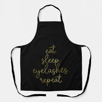 Eat Sleep Eyelashes Quote Lash Tech Lash Apron