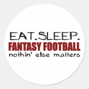 Eat Sleep Fantasy Football Classic Round Sticker