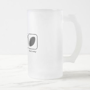 Eat Sleep Fantasy Football Frosted Glass Beer Mug