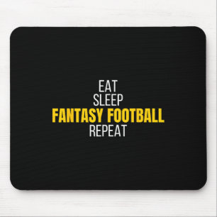 Eat Sleep Fantasy Football Repeat Vintage Draught Mouse Mat