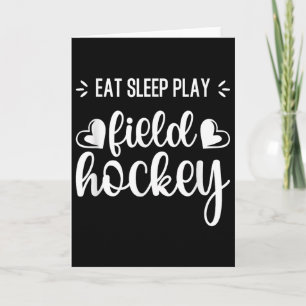 Eat Sleep Field Hockey Repeat Girls Players Traini Card