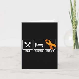Eat Sleep Fight Leukaemia Blood Cancer Awareness 1 Card
