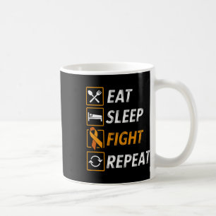 Eat Sleep Fight Leukaemia Blood Cancer Awareness  Coffee Mug