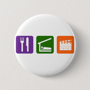 Eat Sleep Film Production 6 Cm Round Badge