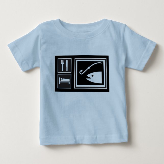 Eat Sleep FISH! Baby T-Shirt (Front)