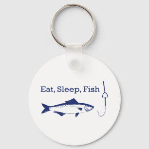 Eat Sleep Fish Key Ring