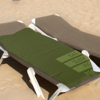 Eat Sleep Fish Repeat Army Green and Khaki