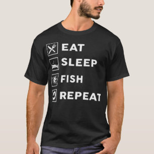 eat sleep fish repeat chef truck boy shirt funny c
