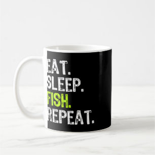 Eat Sleep Fish Repeat Fishing Fisherman Funny  Coffee Mug
