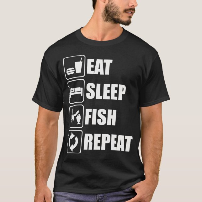Eat Sleep Fish Repeat T-Shirt (Front)