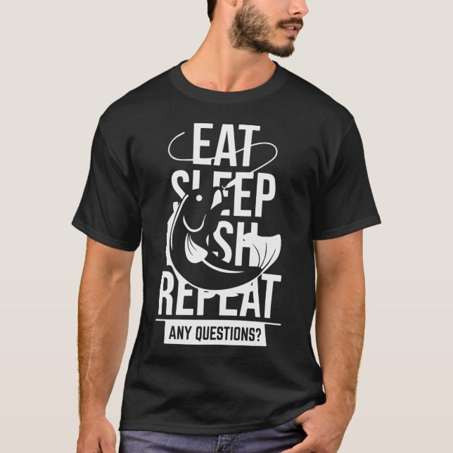 Eat Sleep Fish Repeat T-Shirt (Front)