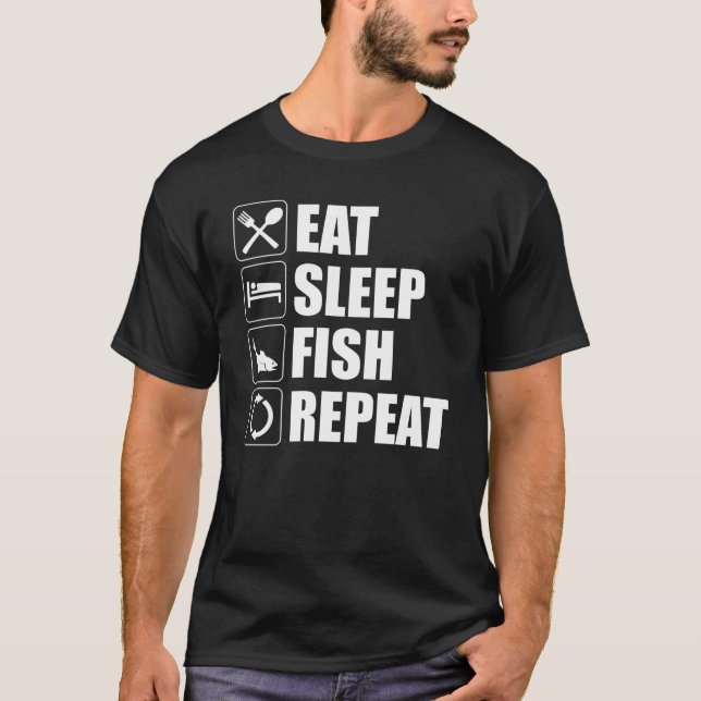 Eat Sleep Fish Repeat T-Shirt (Front)
