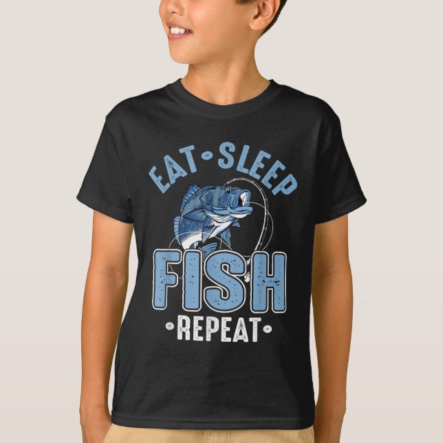 Eat Sleep Fish Repeat  T-Shirt (Front)