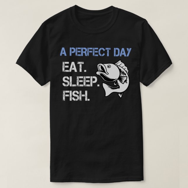 Eat Sleep Fish T-Shirt (Design Front)