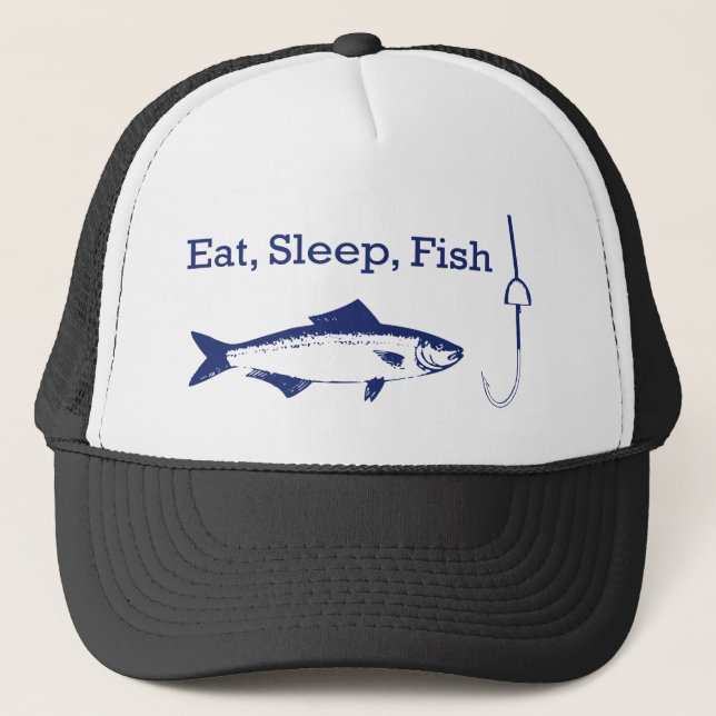 Eat Sleep Fish Trucker Hat (Front)