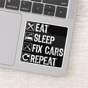 Eat Sleep Fix Cars Repeat Funny Mechanic Dad