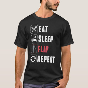 Eat Sleep Flip Repeat Balisong Butterfly Knife T-Shirt
