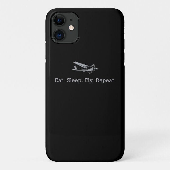 Eat Sleep Fly Drones Repeat Aviator Gift Case-Mate iPhone Case (Back)
