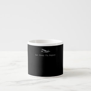 Eat Sleep Fly Drones Repeat Aviator Gift Espresso Cup