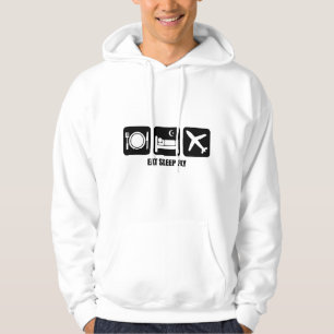 eat sleep fly hoodie