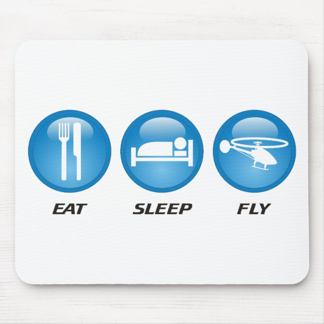 Eat Sleep Fly Mouse Mat (Front)