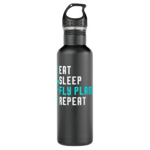 Eat Sleep Fly Planes Repeat - Trendy Airplane Pilo 710 Ml Water Bottle