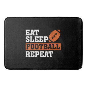 Eat Sleep Football Repeat Awesome Love Football Vi Bath Mat