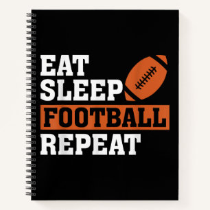 Eat Sleep Football Repeat Awesome Love Football Vi Notebook