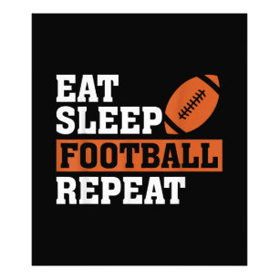 Eat Sleep Football Repeat Awesome Love Football Vi Photo Print